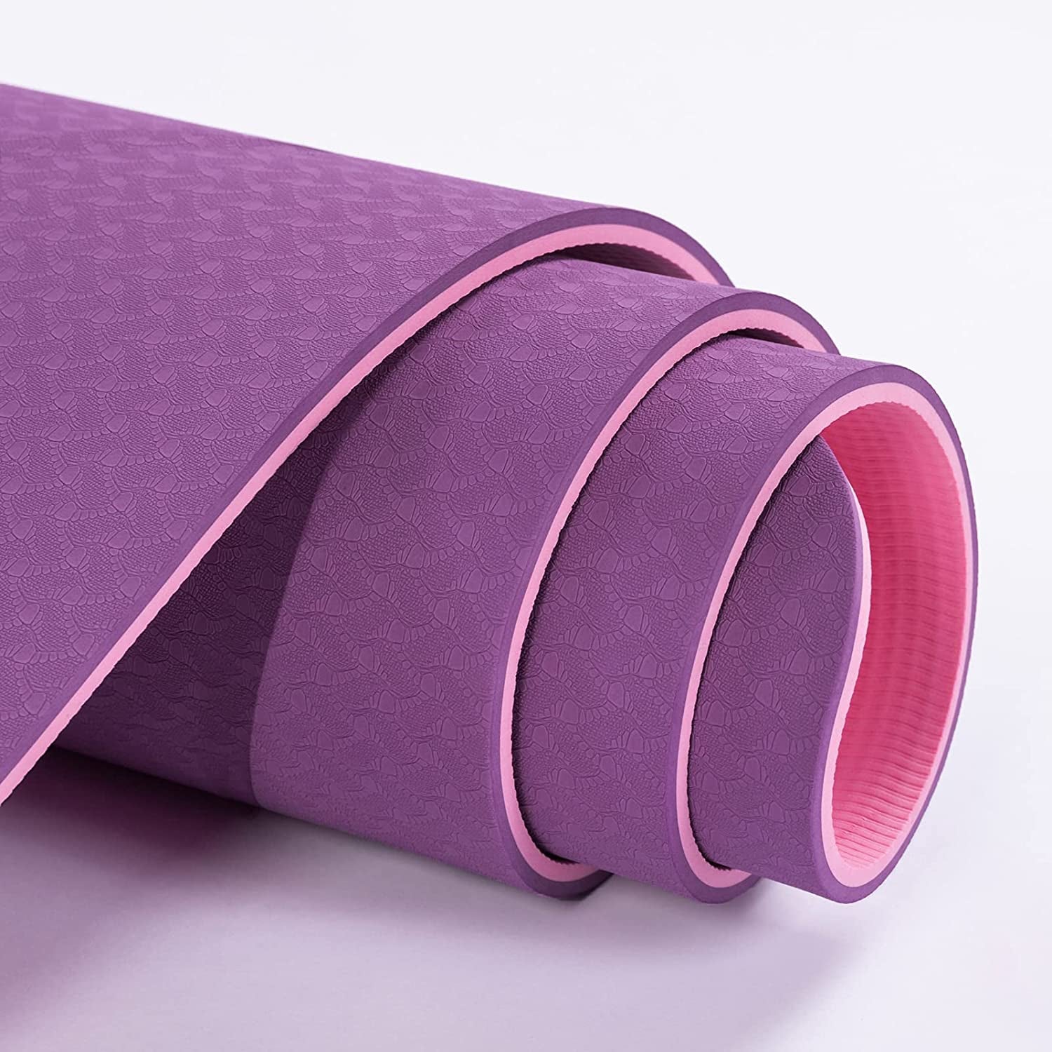 Yoga Mat Non Slip, Pilates Fitness Mats, Eco Friendly, Anti-Tear 1/4" Thick Yoga Mats for Women, Exercise Mats for Home Workout with Carrying Sling and Storage Bag